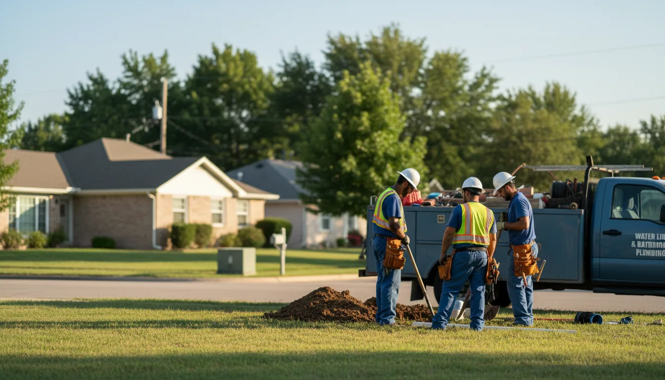 Residential water line and bathroom plumbing service in Batesville, IN